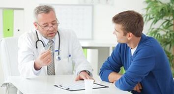 Patient in Absprache mit einem Spezialisten